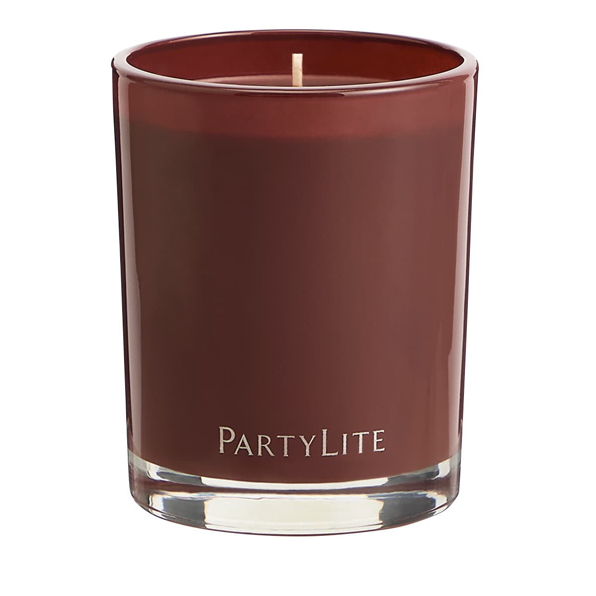 Tamboti Woods Escential Jar candle, a brown colored glass against a white background.