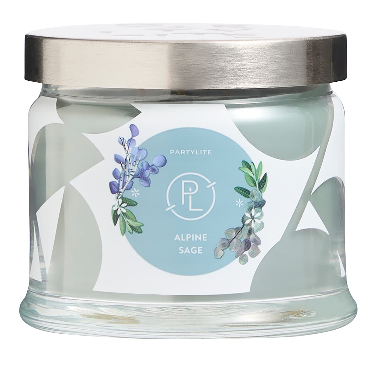 Alpine Sage 3-Wick Jar Candle against a white background.