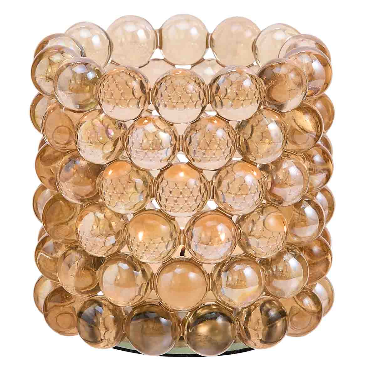 Glass Bead Tealight Holder against a white background.
