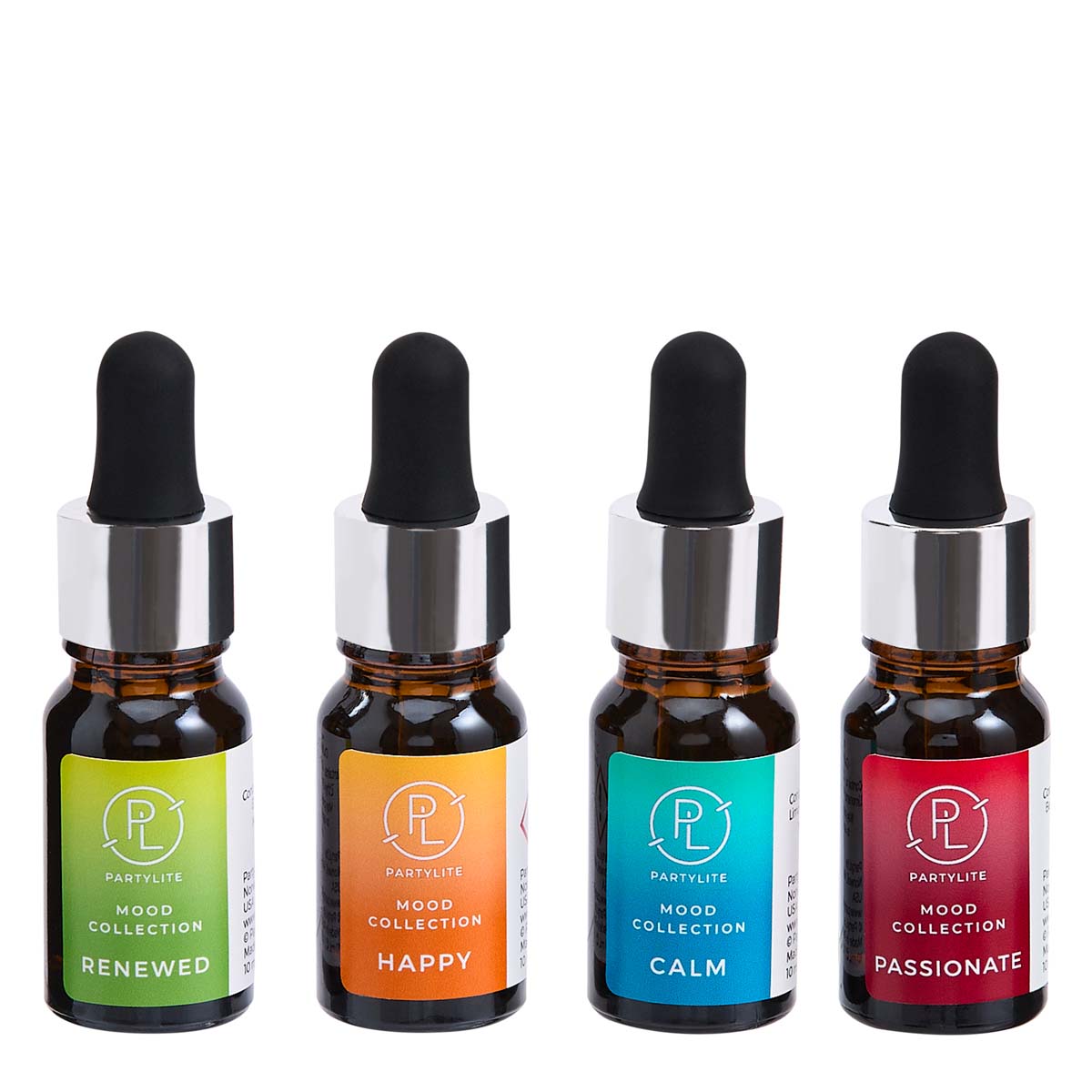 Mood 4-Pack Fragrance Oil Sampler against a white background.