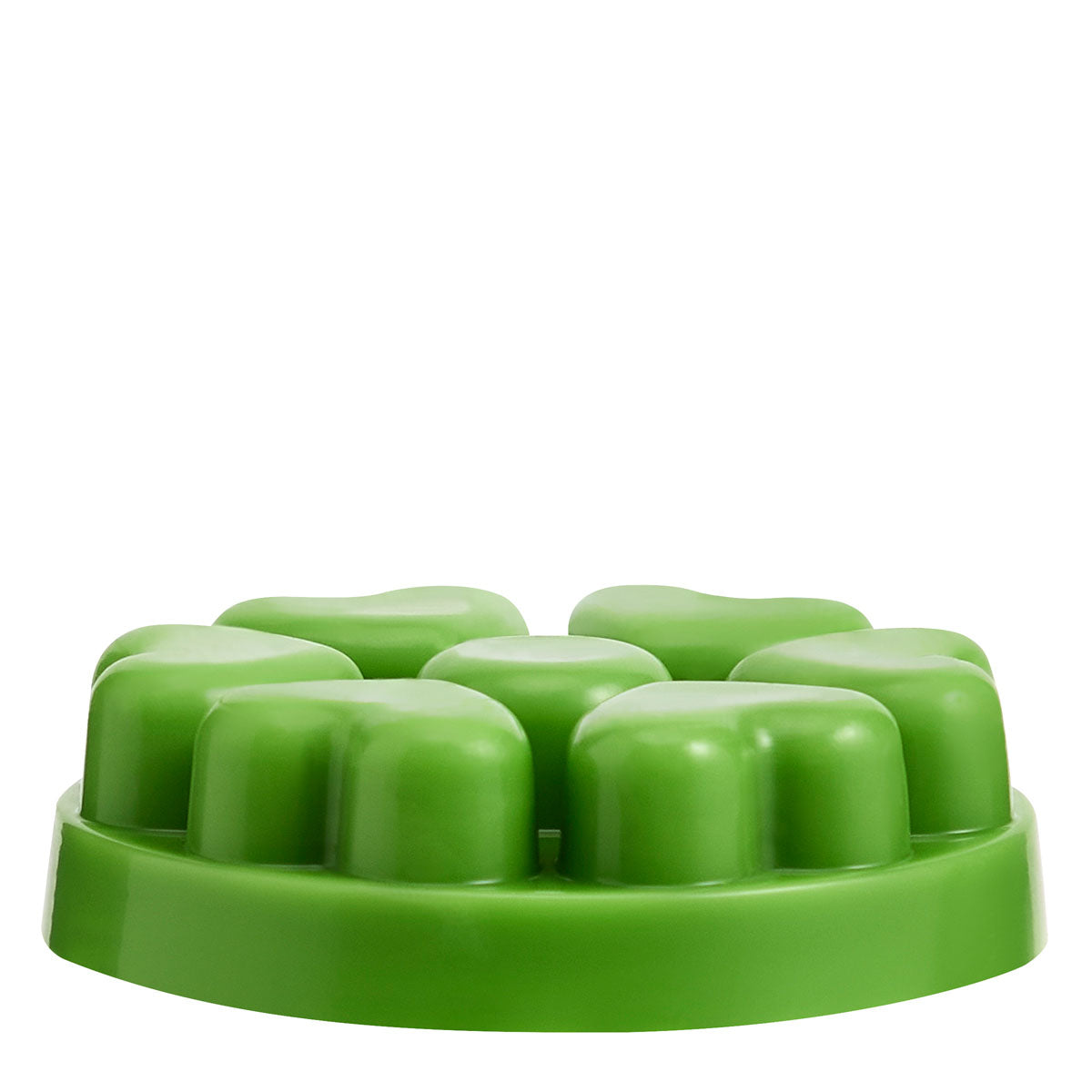 Sunlit Greenhouse heart shaped wax melts against a white background.