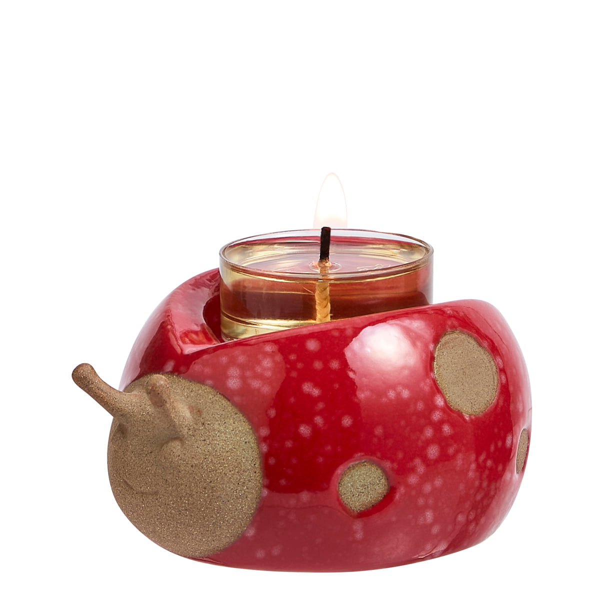 Loveable Ladybug Tealight Holder with a white background
