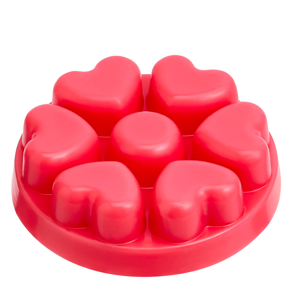 Beachside Tiare heart shaped wax melts shown with a white background