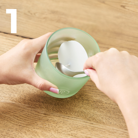 removing a consumed candle refill from the jar