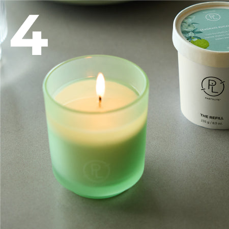 refillable candle and candle refill