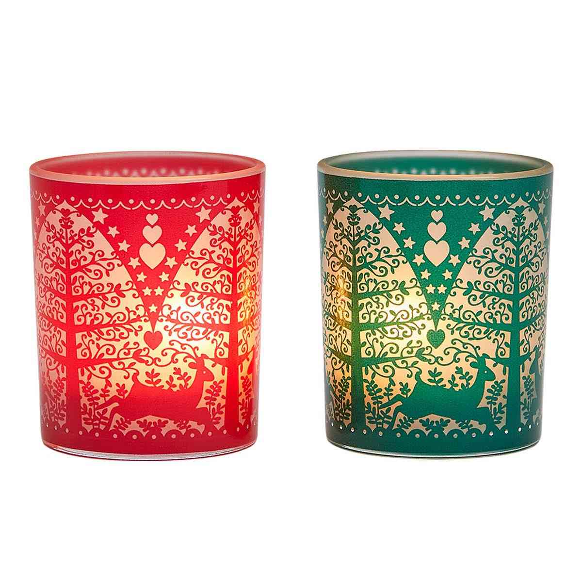 Woodland Deer Tealight/Votive Holder Pair