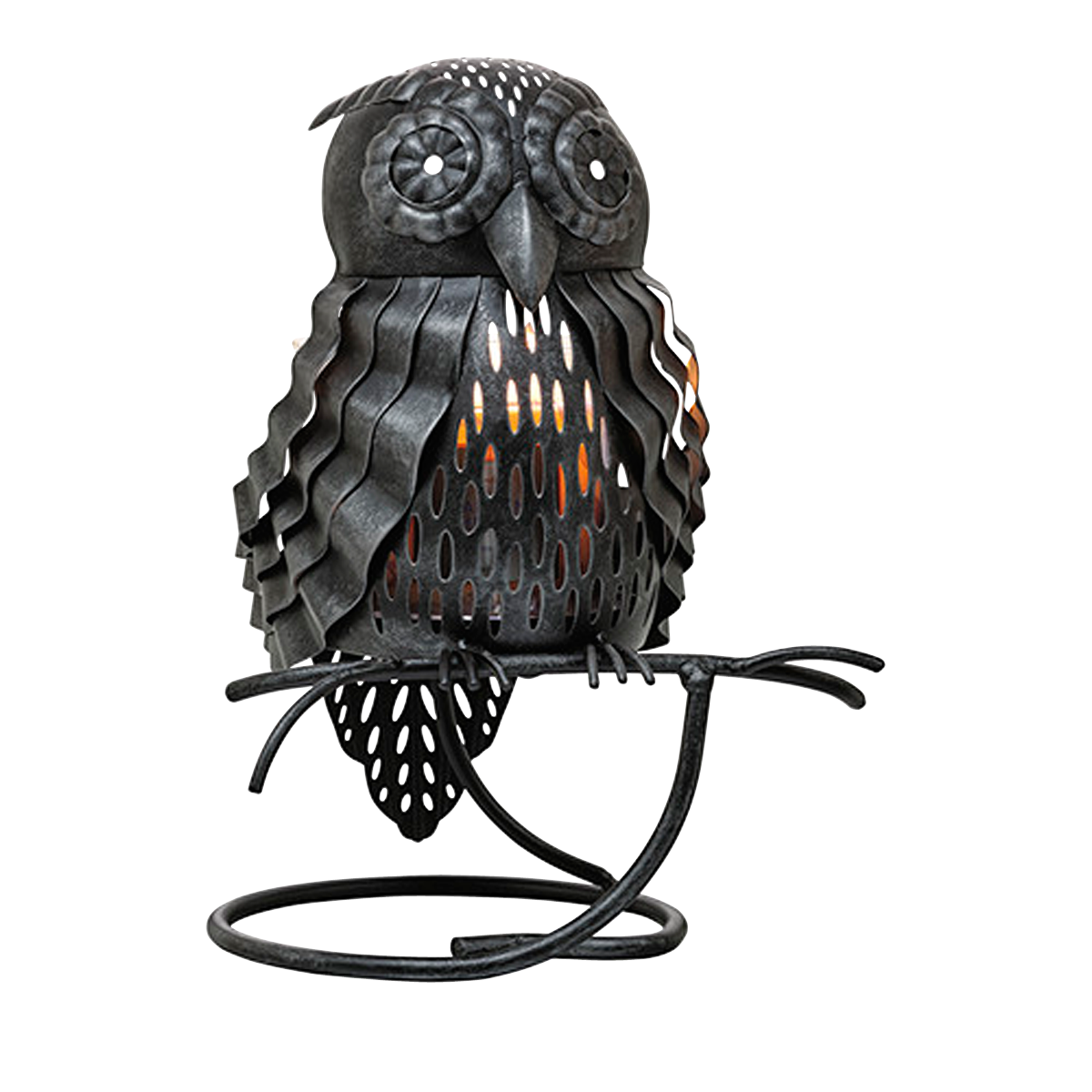 Silvery Night Owl Jar Holder
