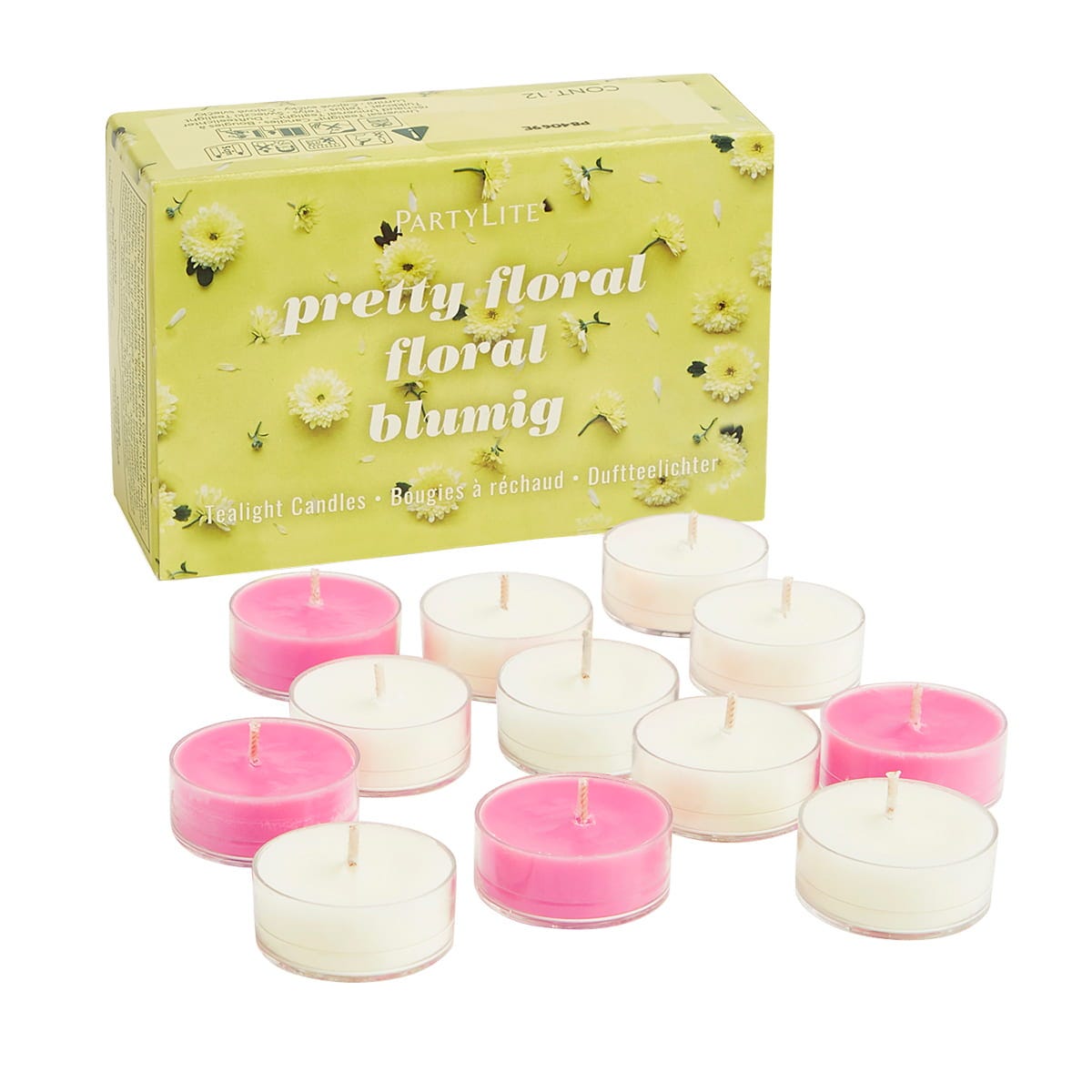 Pretty Floral 12 Piece Tealight Candles Sampler