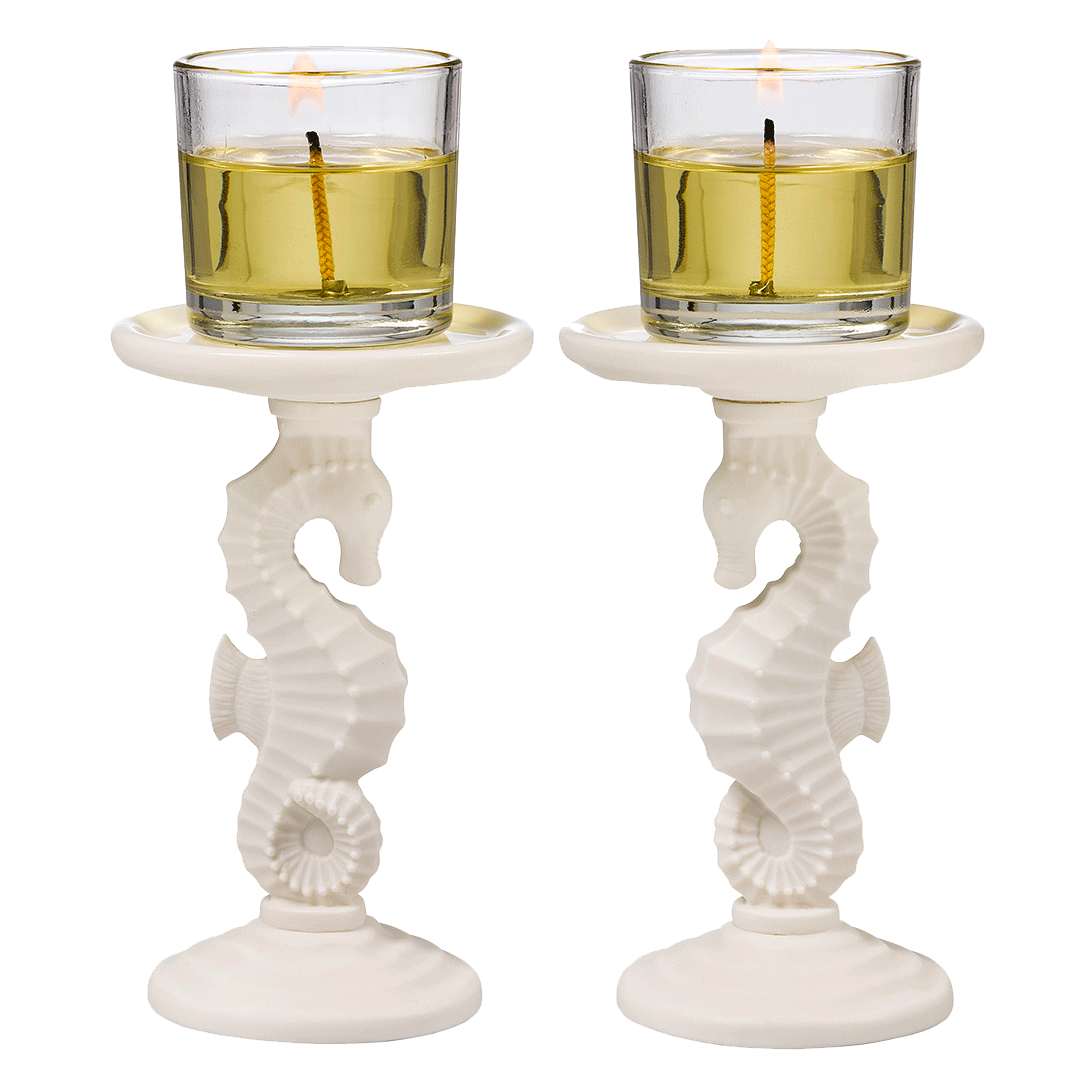 Seahorse Votive Holder Pair