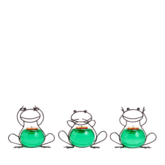 See Hear Speak No Evil Frogs Tealight Holder Trio