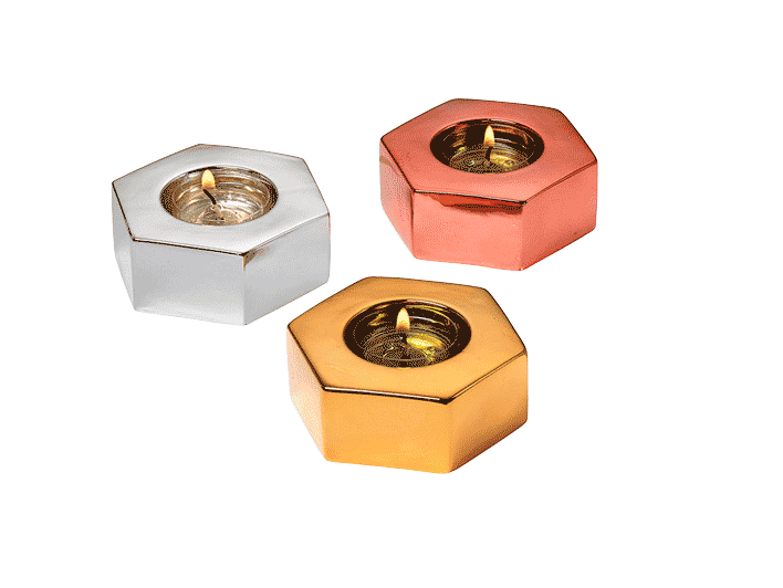Hexagon Tealight Trio