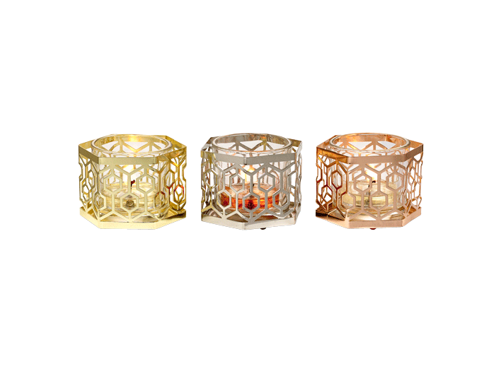 Honeycomb Votive Holder Trio