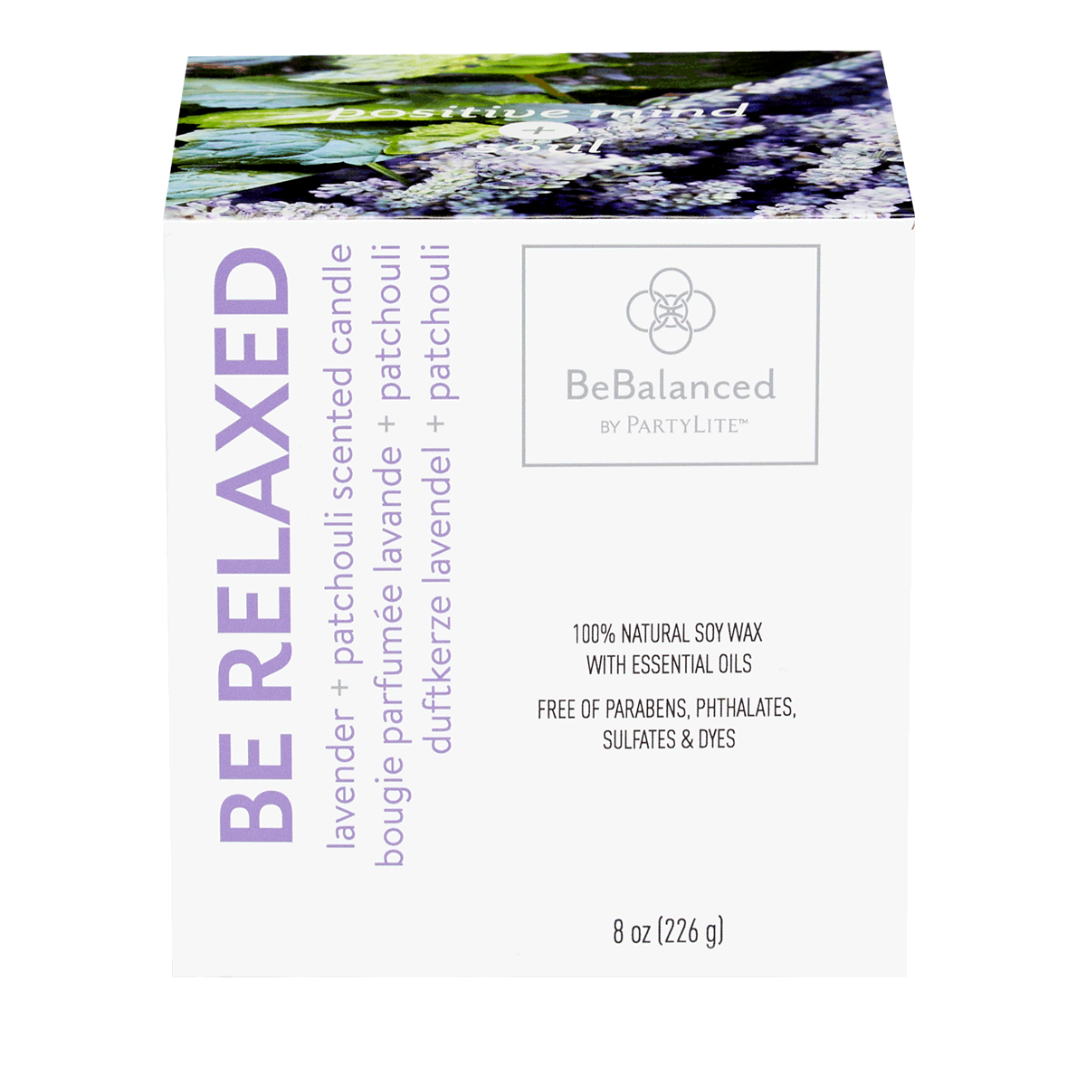 Be Relaxed Lavender + Patchouli Jar Candle