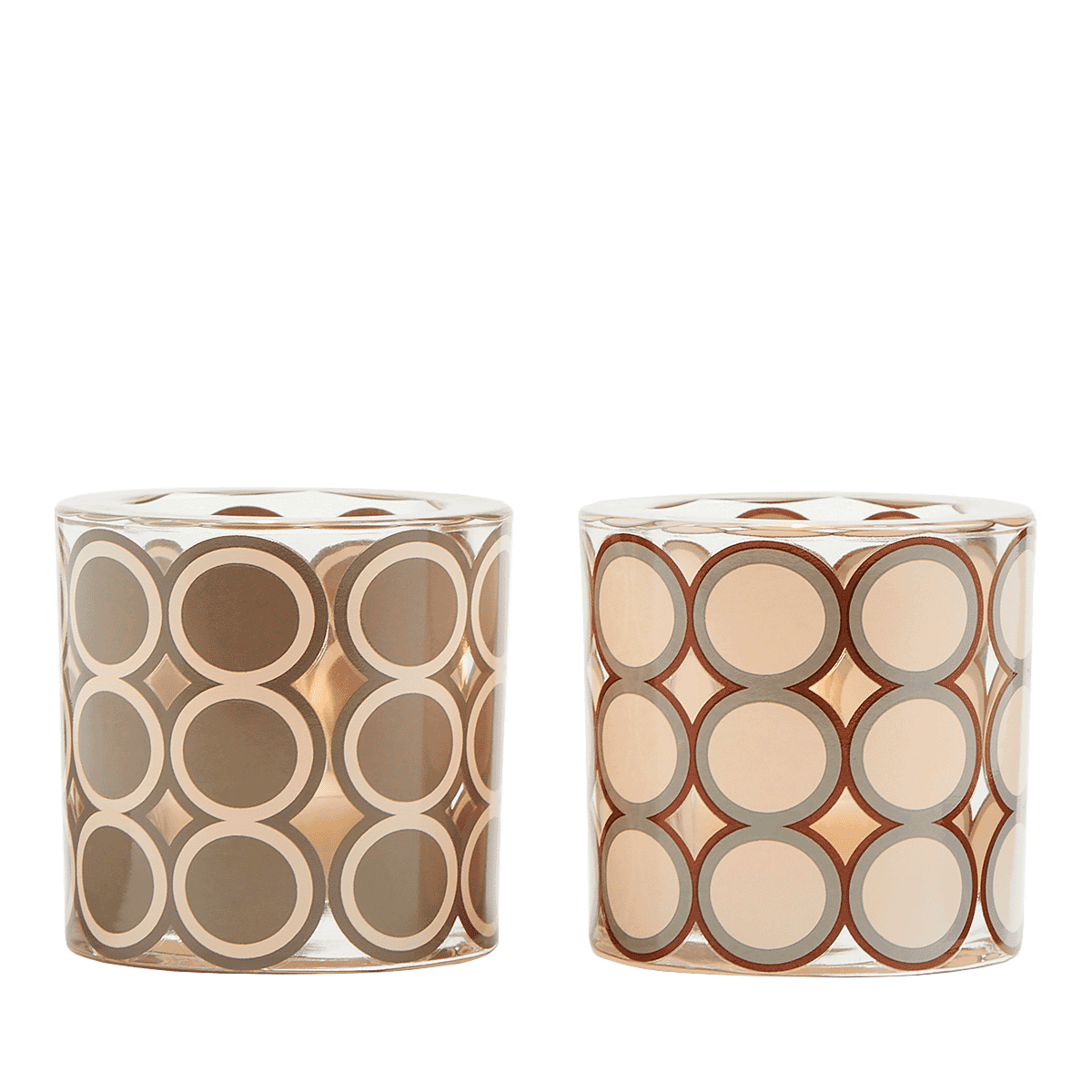 Modern Circles Tealight Votive Holder Set
